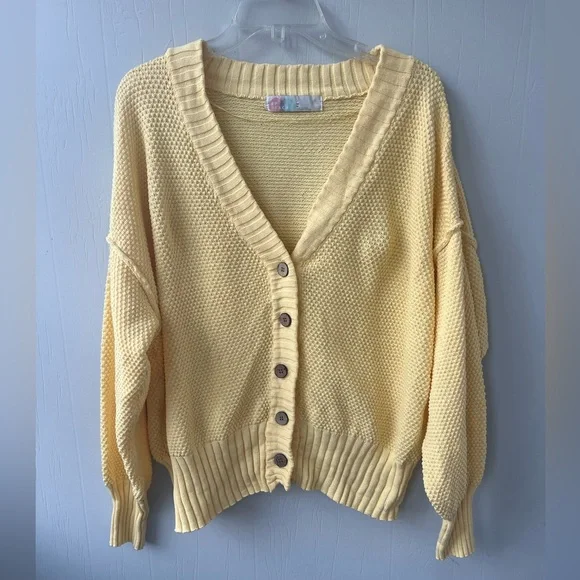 Free People Beach (Free-est) Hailee Waffle Knit Cardigan (size M) - Picture 6 of 15